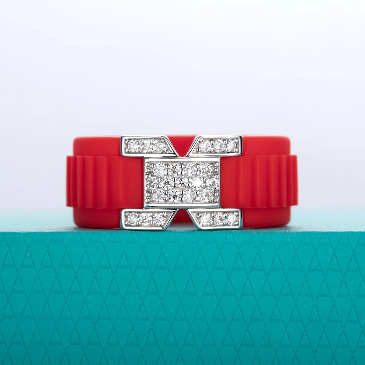 Moissanite Silicone Engagement Ring