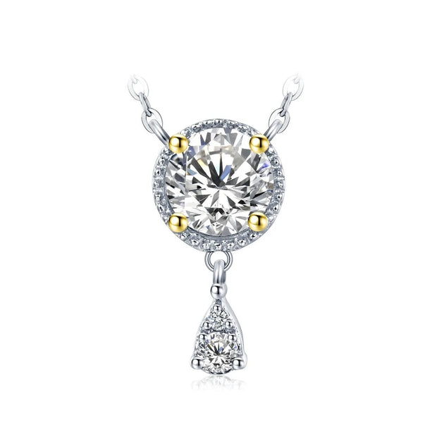 1CT VVS1 Brilliant Cut Moissanite Solitaire Pendant |S925.