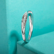 GK Moissanites Bow Tie D Color Moissanite Wedding Band Rings