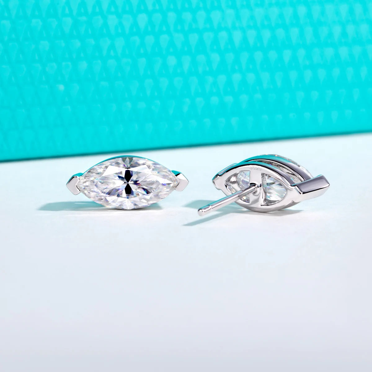 VVS1 D Color Marquise Cut Moissanite Earrings