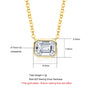 1ct Emerald Cut Moissanite Pendant Necklace.
