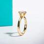 Yellow Gold Plated 2CT/3CT D Color Moissanite Solitaire Ring.