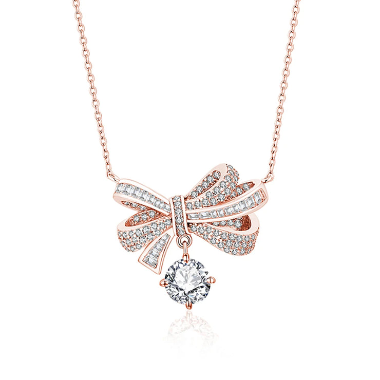 2.0CT VVS1 Brilliant Cut Butterfly Moissanite Necklace | S925.