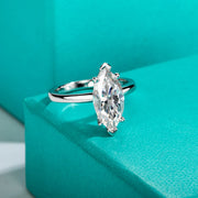 3 CT D Color Marquise Cut Moissanite Engagement Wedding.