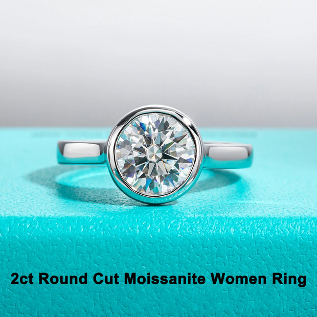 GK Moissanites D Color Moissanite Couple Rings
