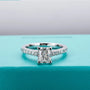 VVS1 D Color 1.5CT Radiant Cut Moissanite Ring.