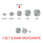 1.0CT-3.0CT VVS1 D Color Moissanite Stud Earrings.
