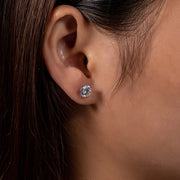 2cttw D Color Moissanite Diamond Stud Earrings.