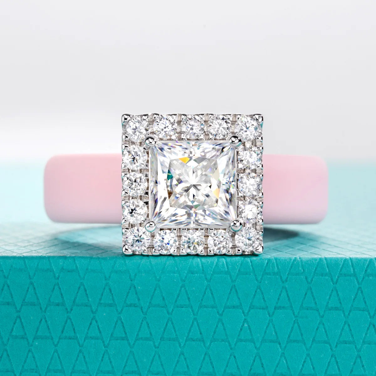 2 CT Princess Cut Moissanite Silicone Ring