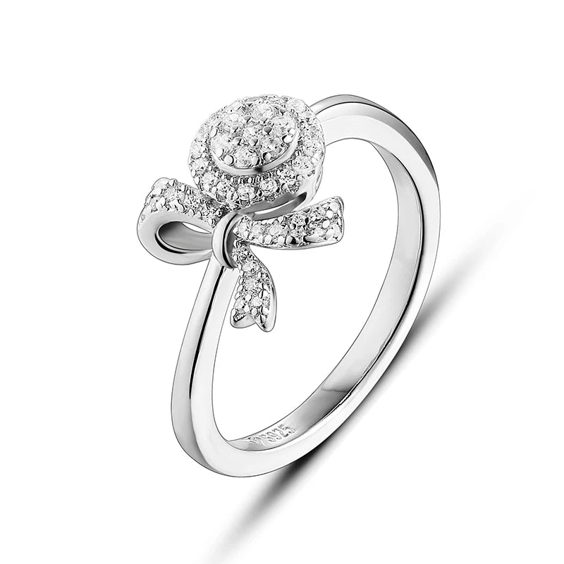 VVS1 D Color Brilliant Cut Moissanite Promise Ring.