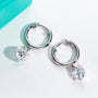 4cttw Moissanite Hoop Women's Earrings.