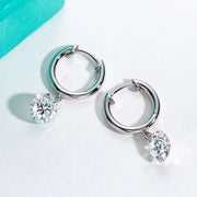 4cttw Moissanite Hoop Women's Earrings.