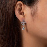 1 Carat Luxury D Color Moissanite Drop Earrings.