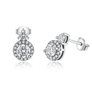 0.5CT VVS1 D Color Round Cut Moissanite Stud Earrings | S925.