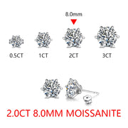 VVS1 3.0 Carat Moissanite Stud Earrings | S925.