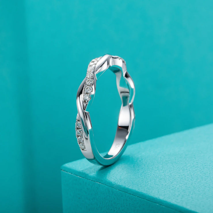 GK Moissanites 1.3mm D Color Moissanite Wedding Band