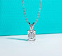 Emerald Cut Moissanite Necklace