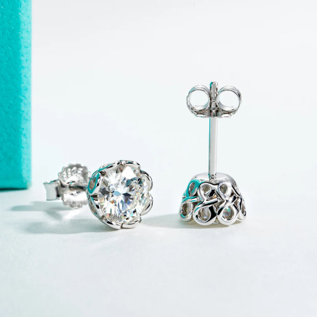 2cttw-6cttw Moissanite Diamond Earrings.