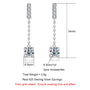 1 Carat D Color Moissanite Diamond Classic Earrings - 18K White Gold Plated Charm Earrings for Women.