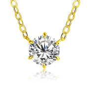 1-2 CT VVS1 D Color Moissanite Pendant Necklace | S925.