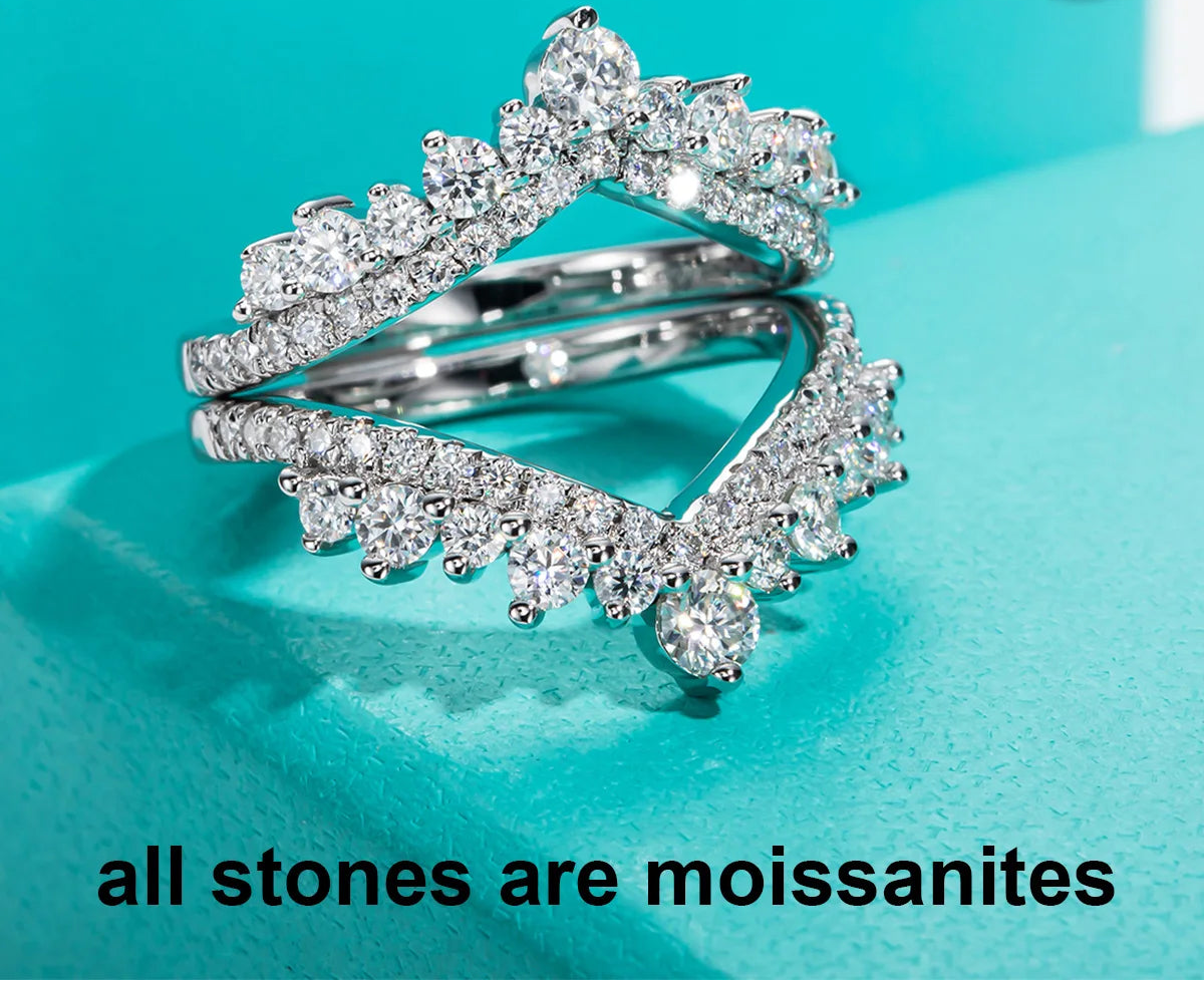 3 MM Moissanite Heart Shape Wedding Band