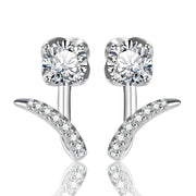 VVS1 D Color 5MM Moissanite Earrings | Sterling Sliver.