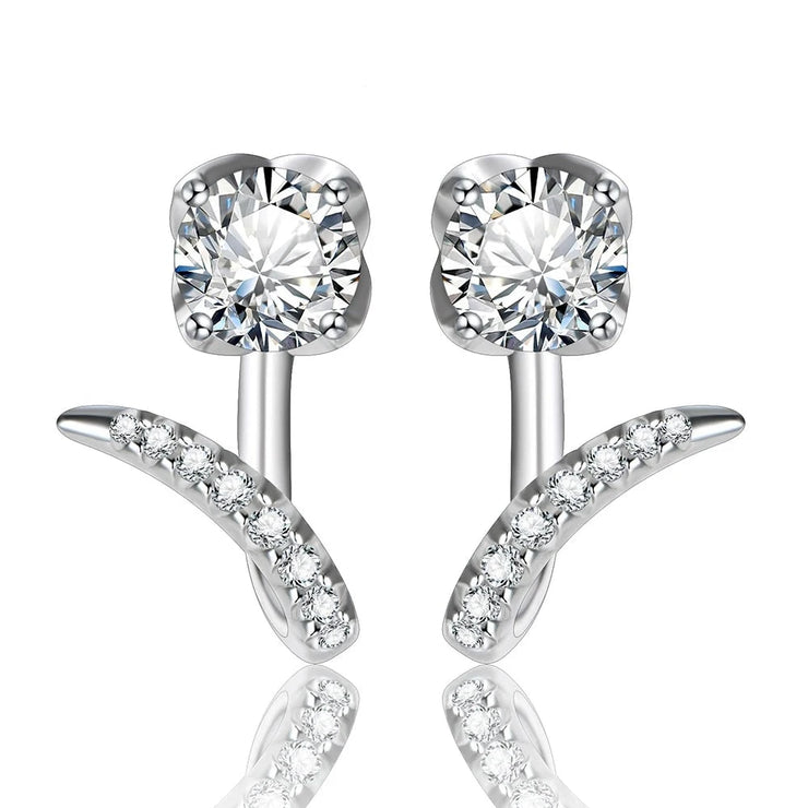 VVS1 D Color 5MM Moissanite Earrings | Sterling Sliver.