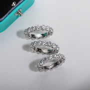 3mm Round Cut D Color Moissanite Eternity Band