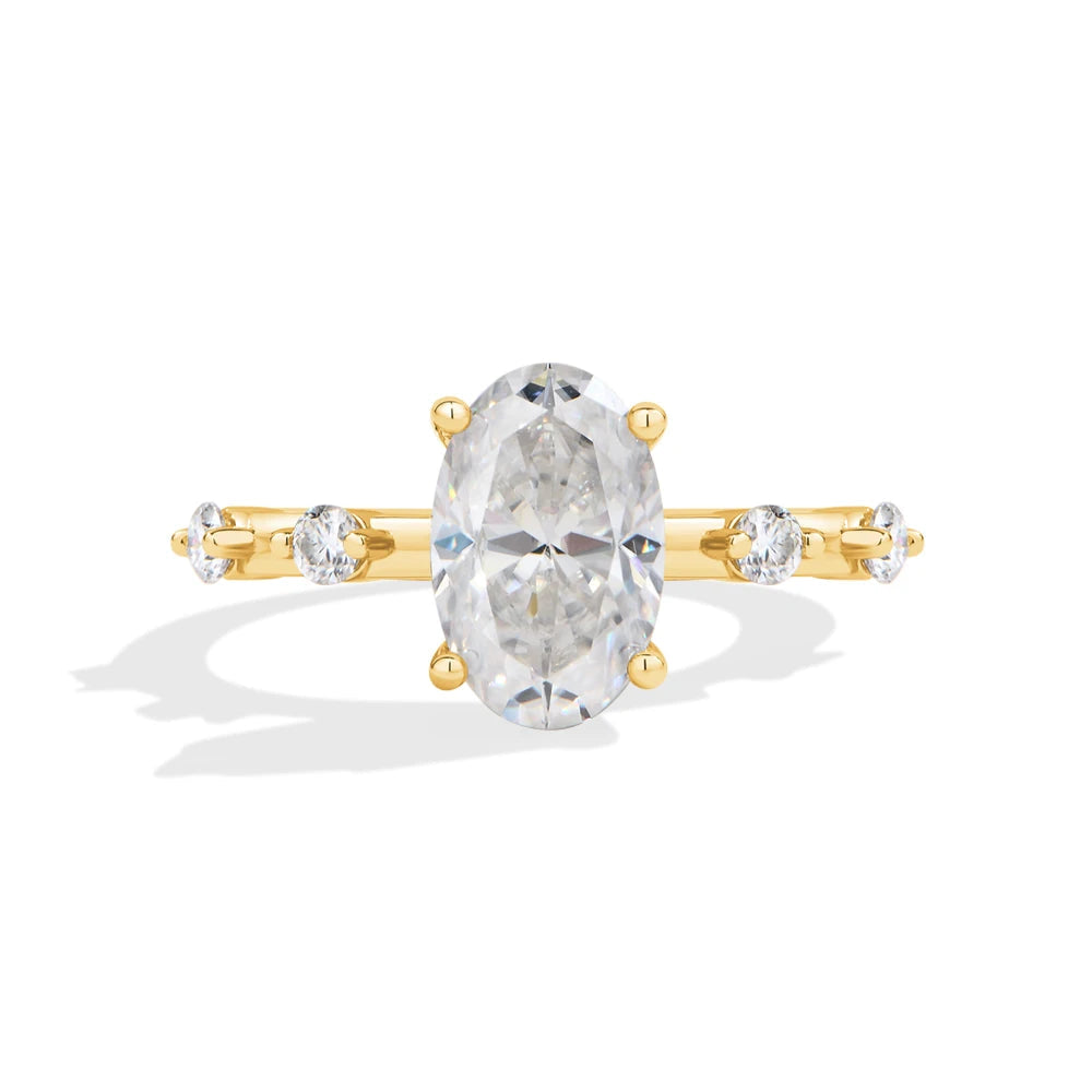 3 CT Oval Cut Moissanite Ring