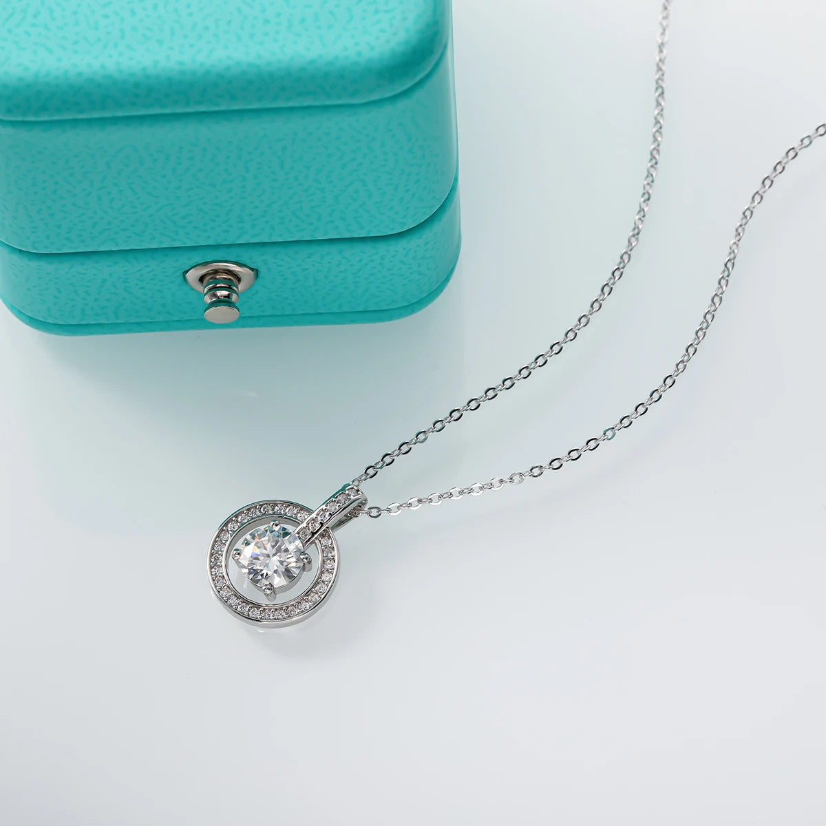 1 Carat D Color Moissanite Pendant Necklace | S925.