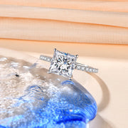 3CT VVS1 D Color Princess Cut Moissanite Engagement Ring | S925.