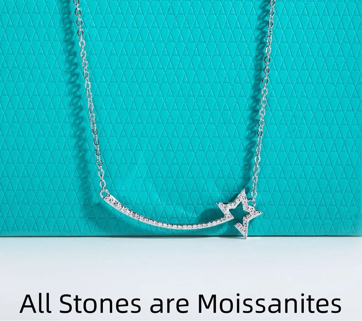 VVS1 D Color Star Pendant Moissanite Necklace