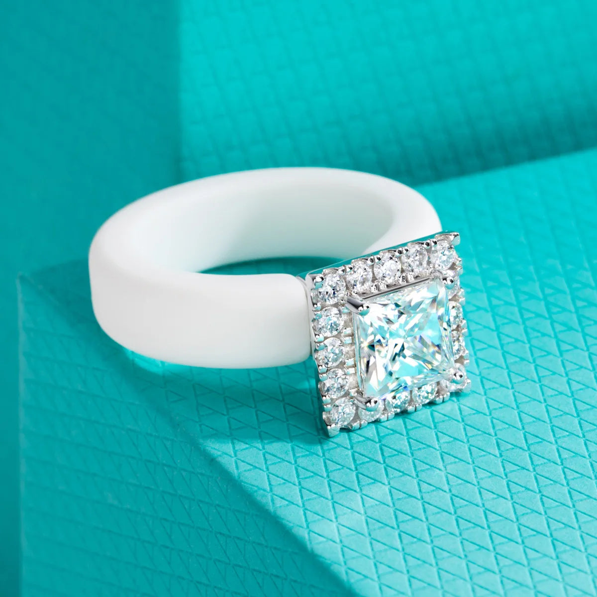 2 CT Princess Cut Moissanite Silicone Ring