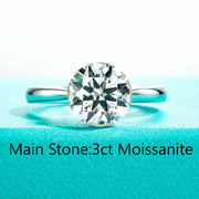 2CT/3CT D Color Moissanite Invisible Setting Engagement Ring.