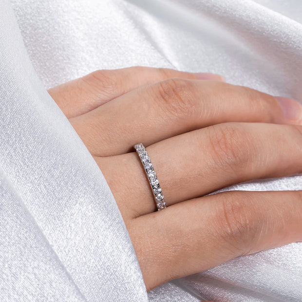 GK Moissanites 1.9MM D Color Moissanite Diamond Band Ring