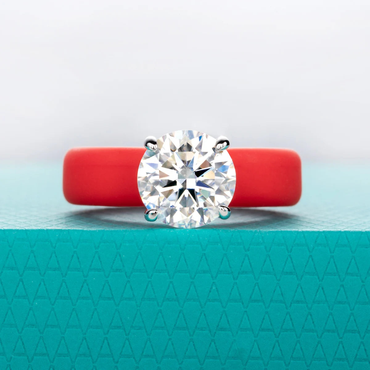 3.5 CT Round Moissanite Silicone Ring