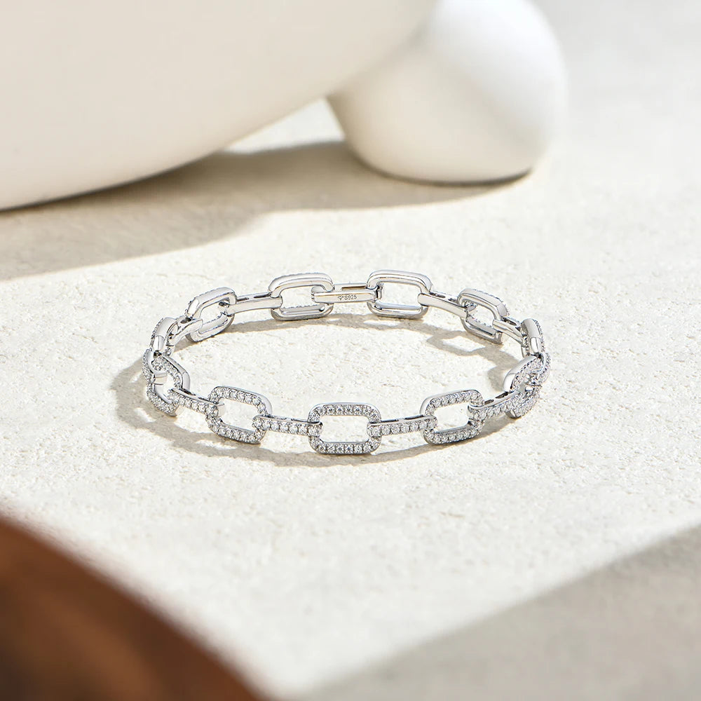 Fashion Hip Hop Moissanite Bangle Bracelet