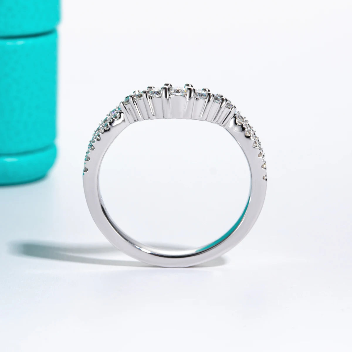 2.5 MM D Color Moissanite Wedding Eternity Band