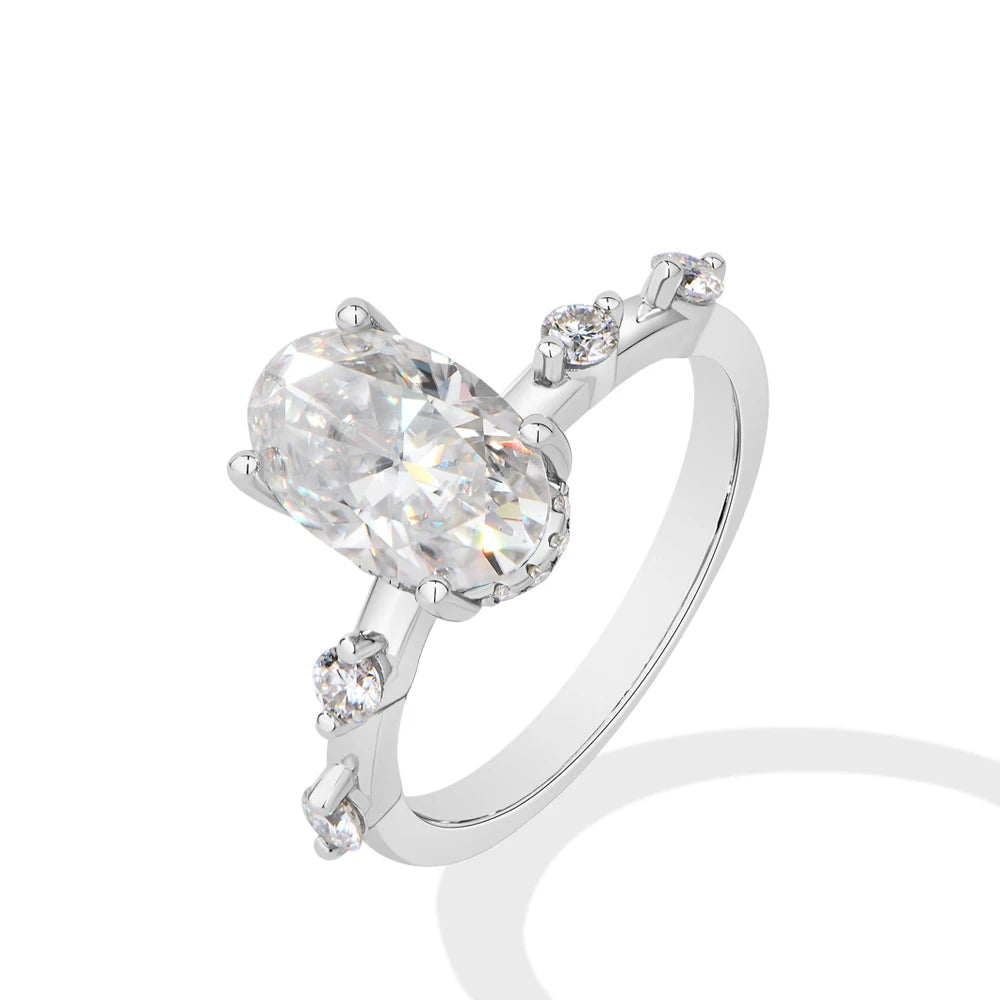 3 CT Oval Cut Moissanite Ring