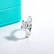 3 CT D Color Asscher Cut Moissanite Engagement Wedding Ring.