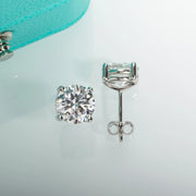 2ct D Color Moissanite Stud Earrings.