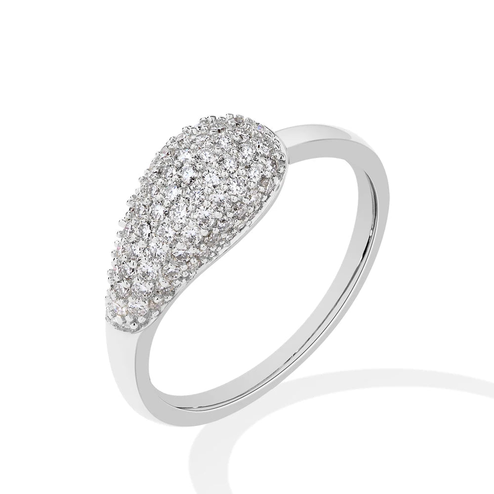 Pear-Shaped Multi-Stone Moissanite Engagement Ring