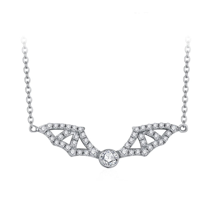 3.0MM VVS1 D Color Batman Shaped Moissanite Necklace.