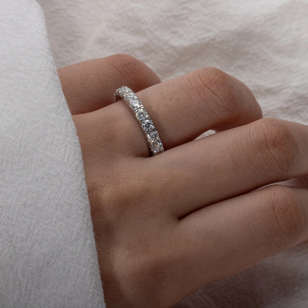 GK Moissanites 4mm Moissanite Wedding Band Ring