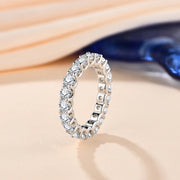 VVS1 D Color Moissanite Eternity Wedding Band.