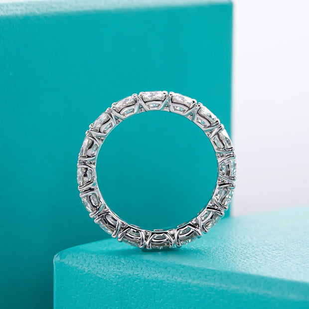 GK Moissanites 4mm D Color Moissanite Eternity Band Ring