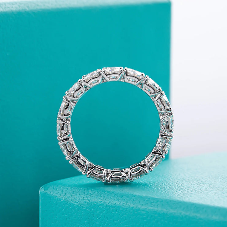 GK Moissanites 4mm D Color Moissanite Eternity Band Ring