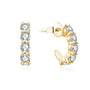 VVS1 D Color 3.0mm Round Cut Hook Earrings | S925.