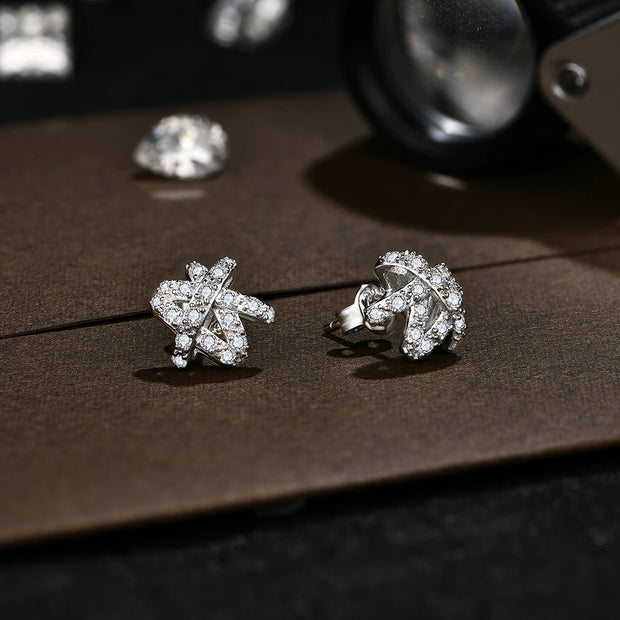 VVS1 D Color Round Cut 1.5mm Moissanite Stud Earrings.