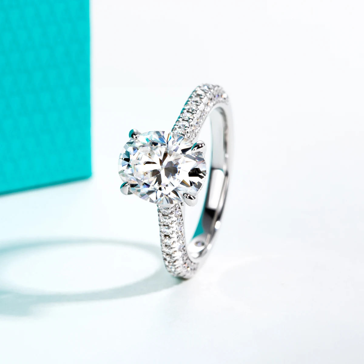 3 CT Oval Cut Moissanite Engagement Ring